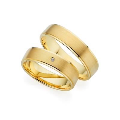 Trauring PHÖNIX "Schmuck Geschenk Gold 333 Trauring Ehering LIEBE versch. Varianten" Gr. 56, gold (gelbgoldfarben), Fingerringe, 56, ohne Brillant, Gelbgold 333, 5,0mm, Made in Germany, wahlweise mit oder ohne Brillant Image