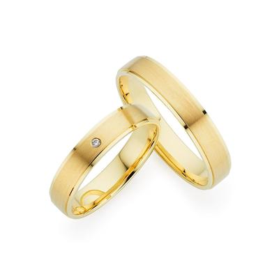 Trauring PHÖNIX "Schmuck Geschenk Gold 333 Trauring Ehering LIEBE versch. Varianten" Gr. 66, gold (gelbgoldfarben), Fingerringe, 66, ohne Brillant, Gelbgold 333, 4,0mm, Made in Germany, wahlweise mit oder ohne Brillant Image