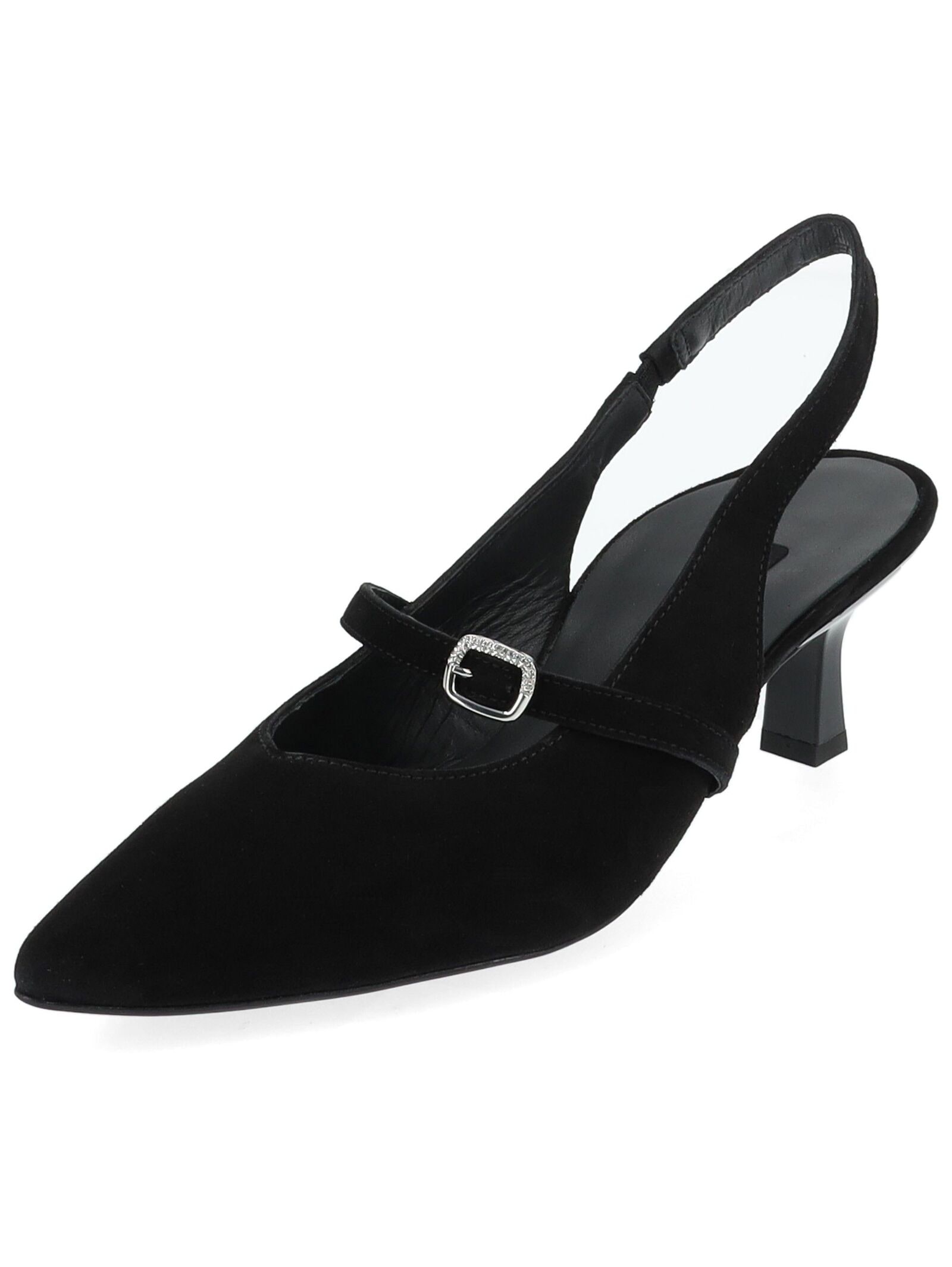 Pumps PAUL GREEN "Paul Green Pumps Veloursleder", Damen, Gr. 38, schwarz, Veloursleder, Schuhe