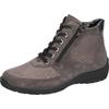 Schnürboots WALDLÄUFER "HESNA", Damen, Gr. 9 (43), grau, Veloursleder, Lackleder, Textil, Basic, Schuhe, Komfortschuh, Bequemschuh, Stiefelette mit Reißverschlüsse, H-Weite