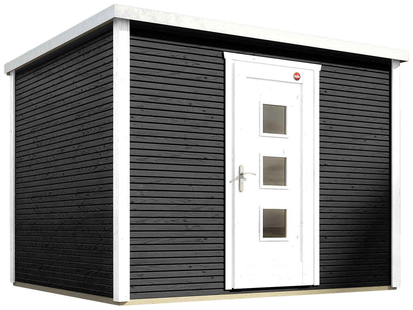 Gartenhaus WEKA "wekaLine 413 Gr.2", grau (anthrazit, naturbelassen), Fußboden im Gartenhaus, Gartenhäuser, Gartenhaus