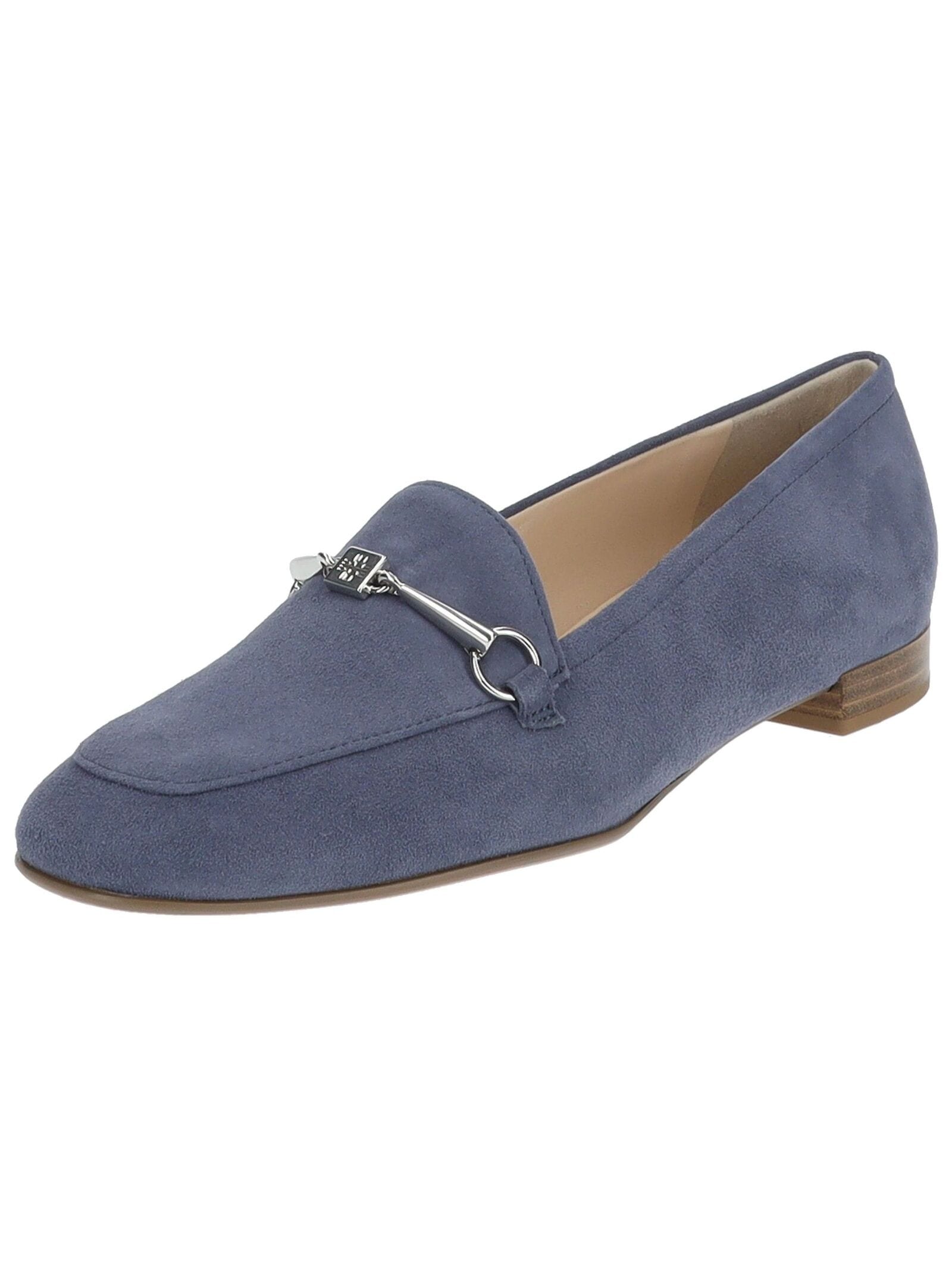 Slipper HÖGL "Högl Slipper Samt", Damen, Gr. 38,5, blau (jeans), Textil, Casual, Schuhe