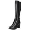 High-Heel-Stiefel NERO GIARDINI "Nero Giardini Stiefel Leder/Textil", Damen, Gr. 37, schwarz, Leder, Textil, casual, Schuhe