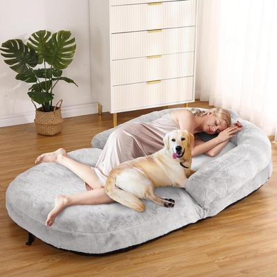 Foldable Nap Sofa, Human Giant Oval Dog Bed for Adults & Pets