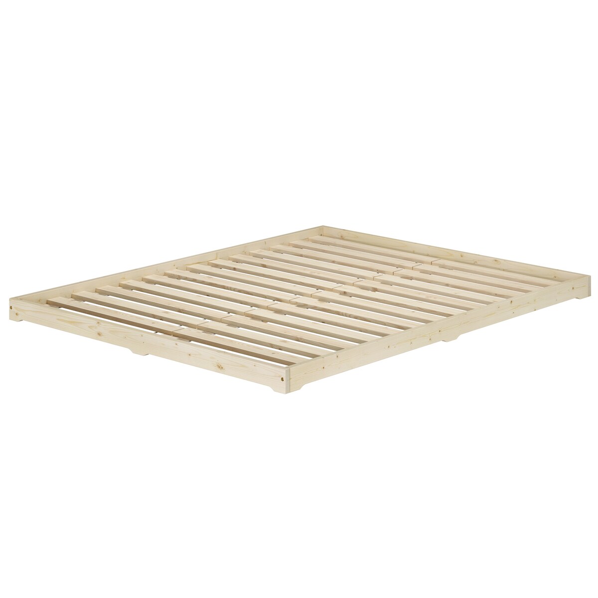 Erst-Holz Niedrigbett unbehandeltes Holz 160x200 Fichte Tanne V-60.47N-16 Rollrost inkl. Image