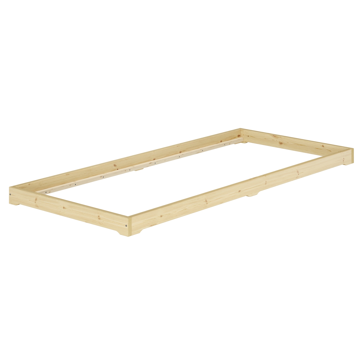 Erst-Holz Niederflurbett Futon extra niedrig, Studentenbett 100x200 Fichte Tanne geölt V-60.47-10 Rollrost inkl. Image
