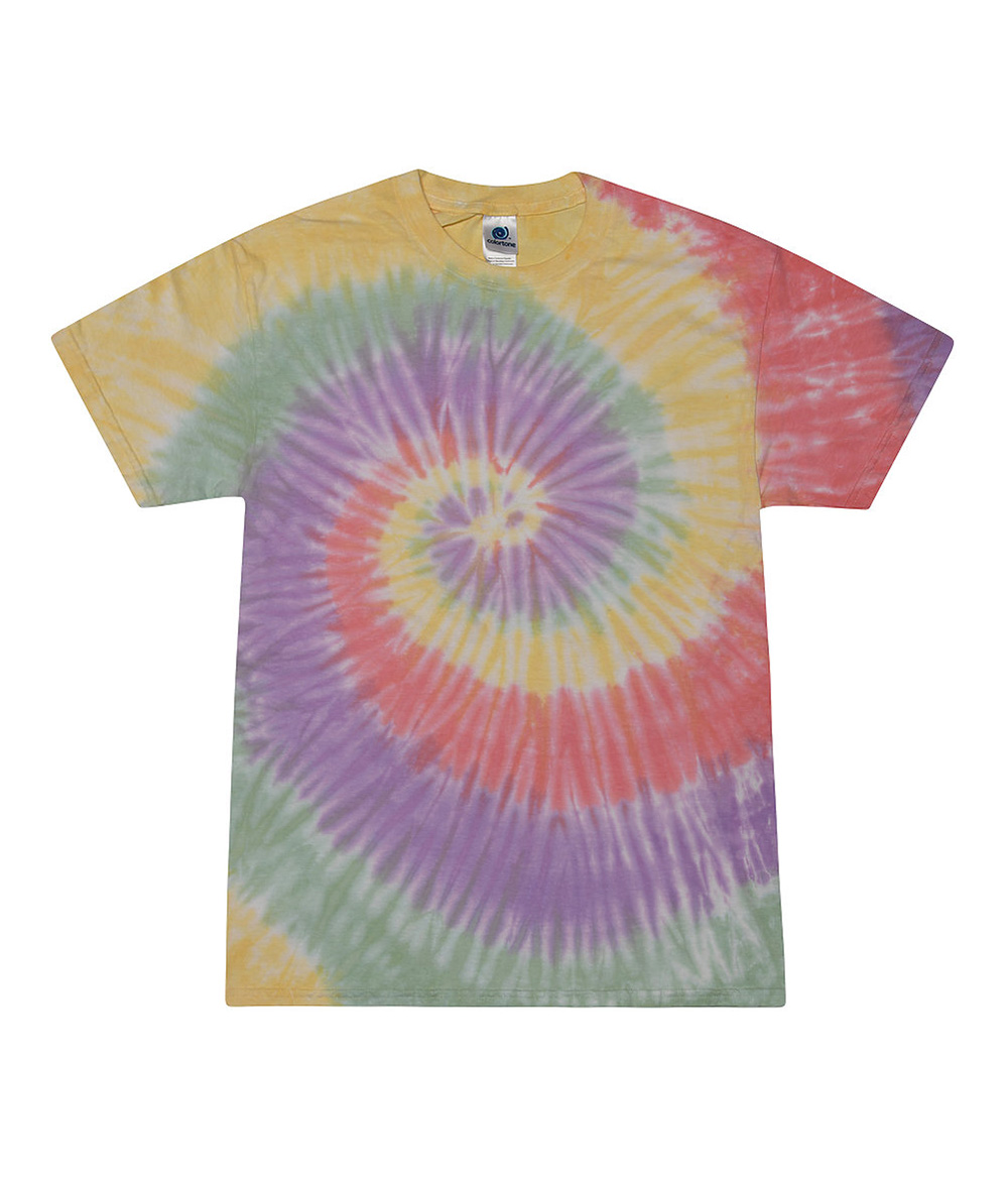 Tie-Dye CD100Y Youth Tie Dye Top in Zen Rainbow size XS | Cotton