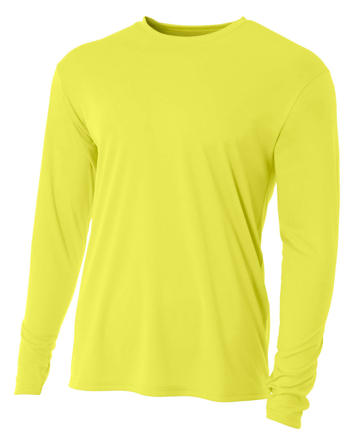 A4 NB3165 Youth Performance Crew in Safetyyellow size XL | Polyester A4NB3165