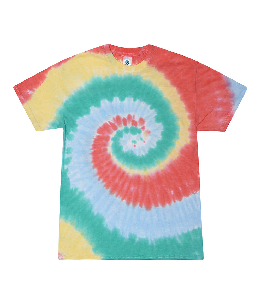 Tie-Dye CD100Y Youth Tie Dye Top in Gum Drop size Large | Cotton