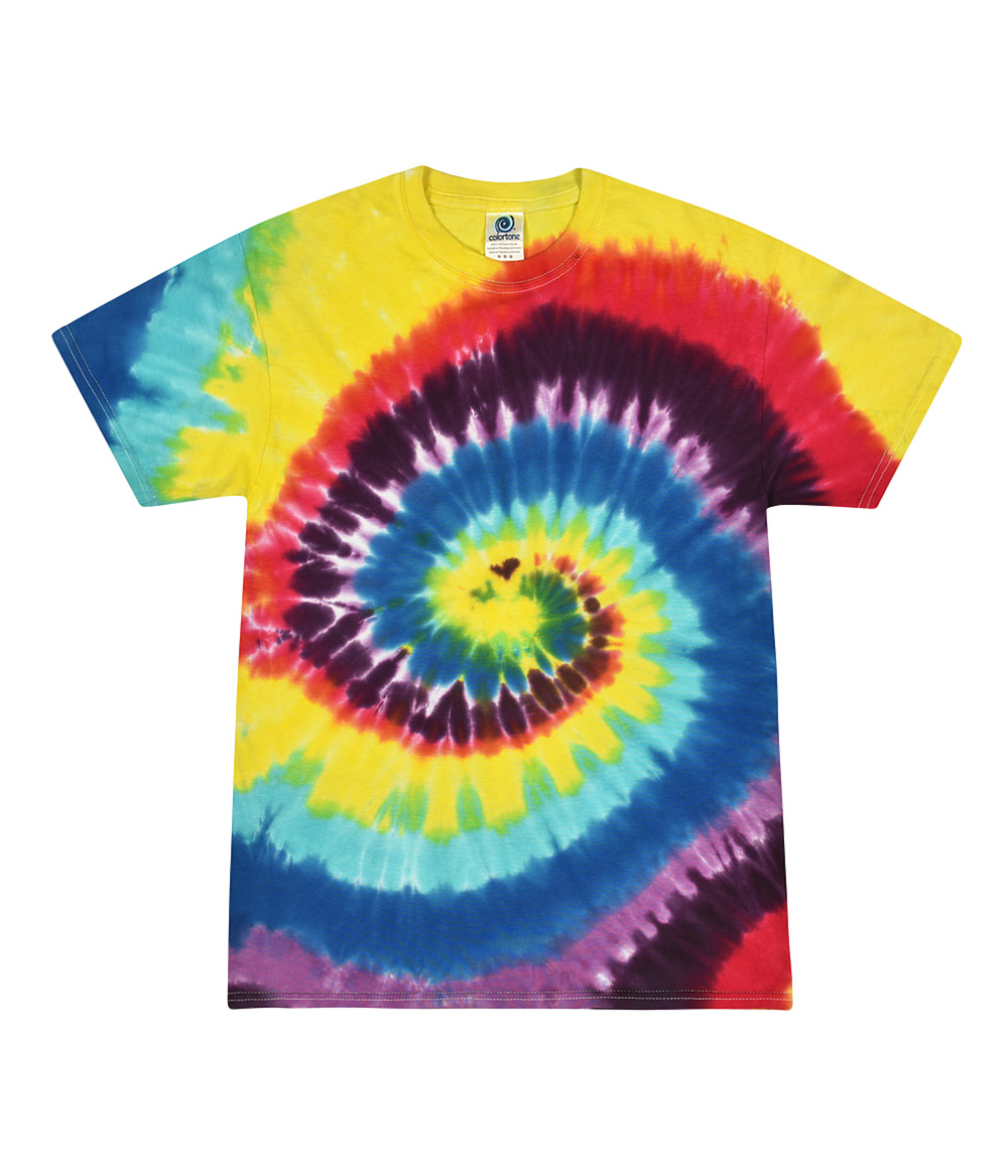 Tie-Dye CD100Y Youth Tie Dye Top in Carnival size Small | Cotton