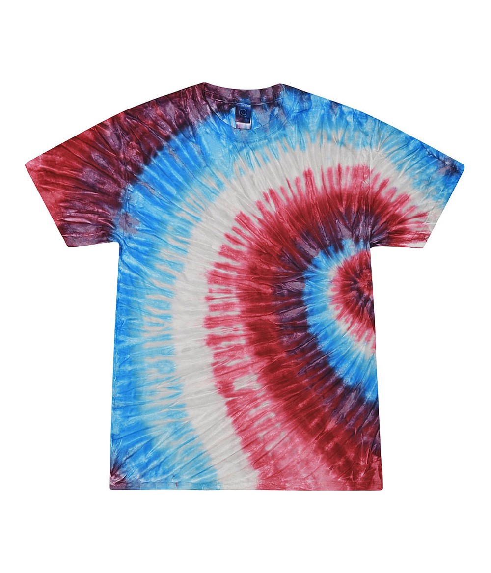 Tie-Dye CD100Y Youth Tie Dye Top in Fire Cracker size Large | Cotton