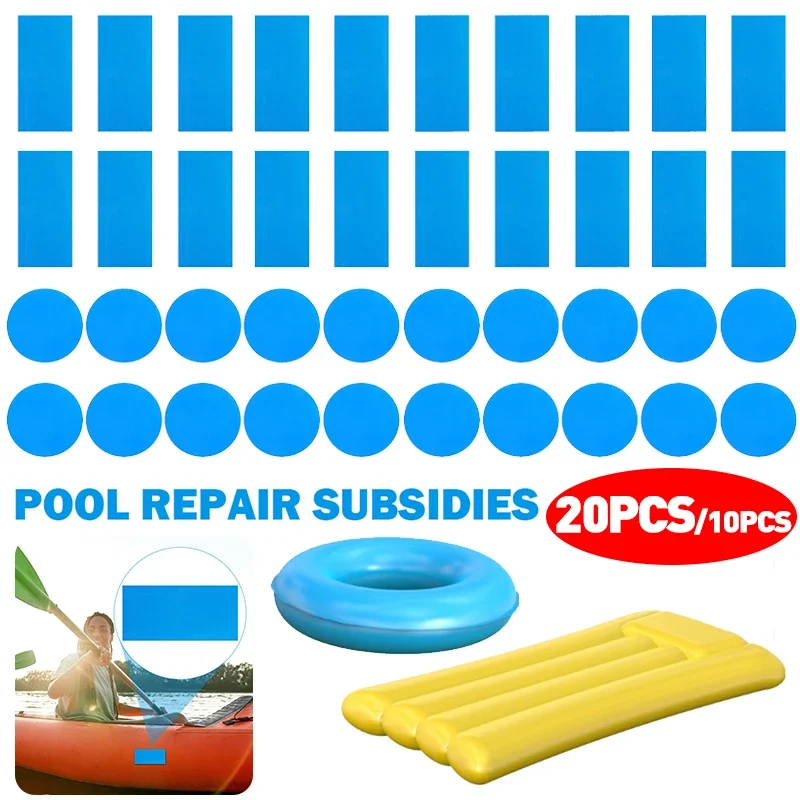 Patch de réparation de piscine en PVC, 20/10 pièces, colle multifonctionnelle, Kit de réparation de piscine, accessoires de piscine, bateau gonflable