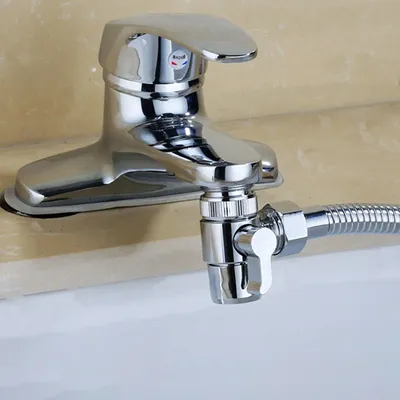 Dual Mode Faucet Diverter - Switch Faucet/Shower Dispense at the Touch of a Button Tool-Free Installation Easy Installation