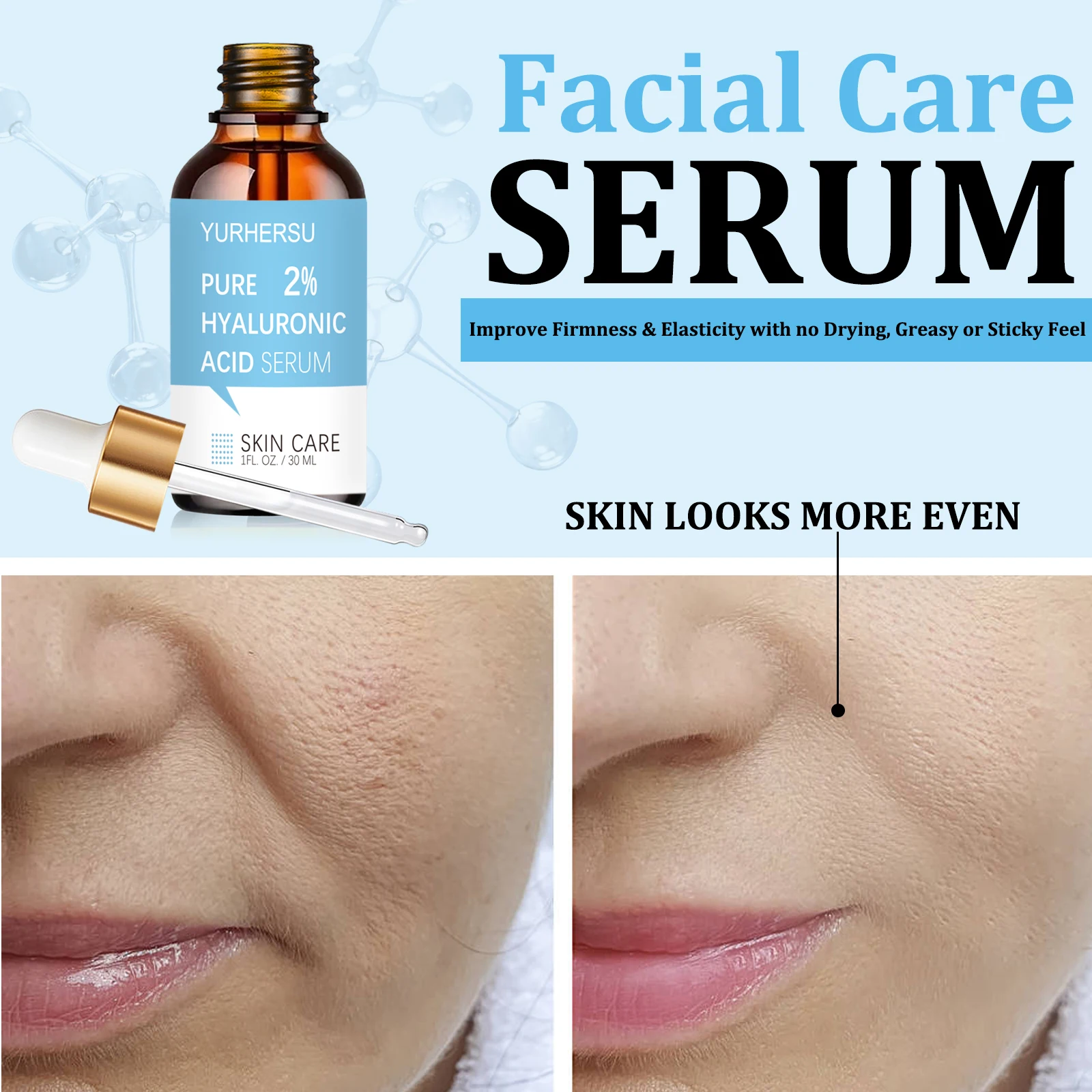 Tiefenpflege, Hyaluronsäure-Lösung – bringt langanhaltende Feuchtigkeit und Vitalität auf Ihre Haut Image