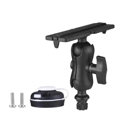 Fish Finder Mount with Rectangular Base Adjustable Kayak Rail Installation System Fishing Accessories Kayak Fish Finder Mount