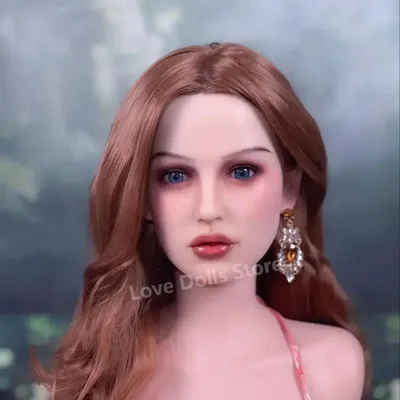【Wonali】Silicone Dummy Big Head Model Y38, M16 Screw Interface, With Wig Pupils, Close Mouth No Teeth Tongue Oral Cavity-1338