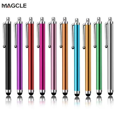 10 teile/paket Metall Touchscreen Stylus Stift für iPhone 5 4s iPad 3/2 iPod Touch für Universal Smartphone Tablet PC + Zip Tasche