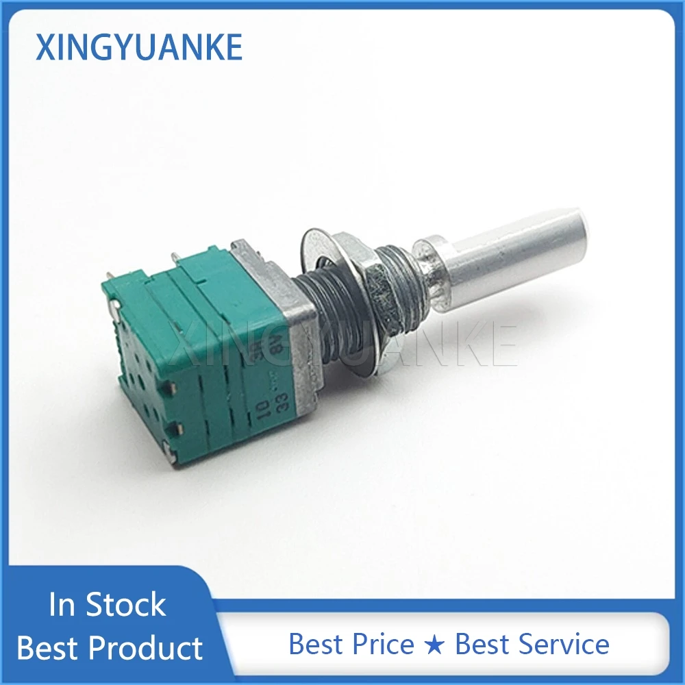 1PCS RK097 Type Single With Push Switch A10K 103A Power Amplifier Audio Volume Precision Potentiometer 5-Pin D Shaft Length 25mm