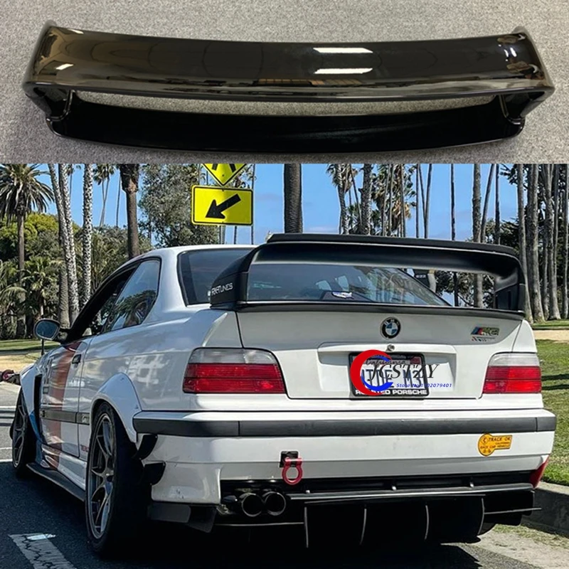 Per BMW Serie 3 E36 1990-2000 Spoiler in plastica ABS nero opaco o nero lucido Spoiler per BMW E36 M3 Ala posteriore