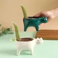 1pc Vasi da fiori per gatti in ceramica Vaso decorativo Vasi per piante Coltura idroponica Disposizione dei fiori Piante in vaso Vaso floreale creativo per gattini