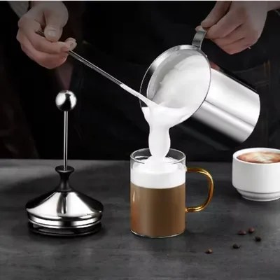 Manual and Electric Handheld Egg/Milk Frother Barista Tool Coffee Accessories Frother Stainless Steel Milk Frother Kitchen Tools
