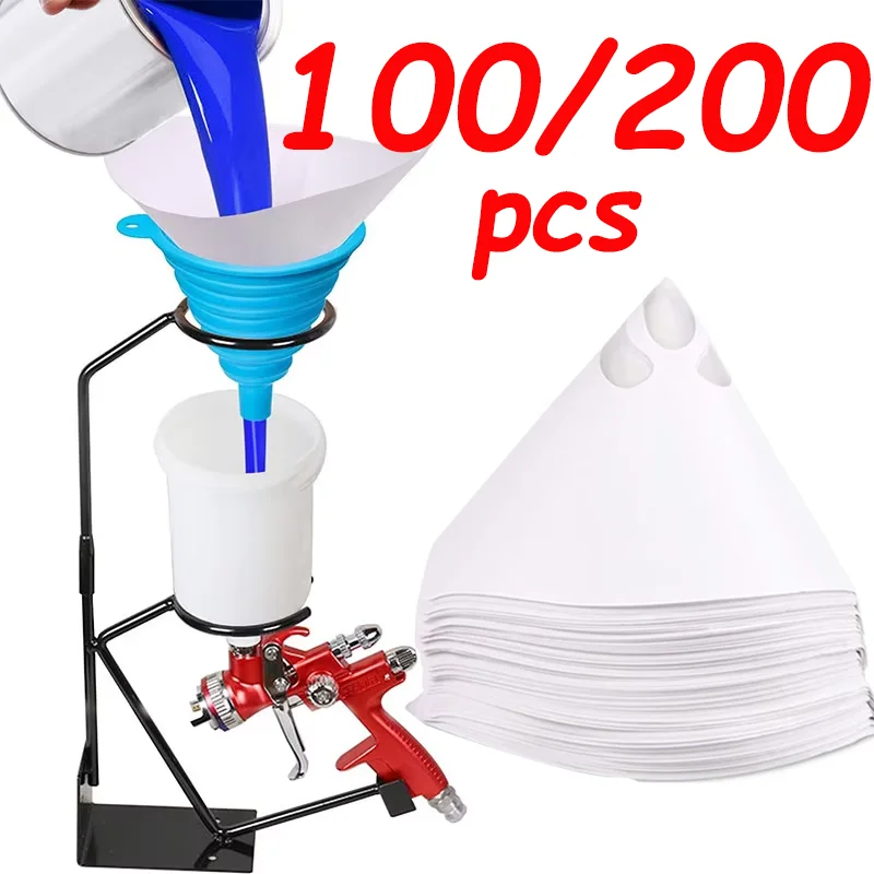 Farbfilterpapier, reinigender Siebbecher, Trichter, Großhandel, Einweg-Farbfilter mit 100 Mesh, konisches Nylon-Mikronpapier Image