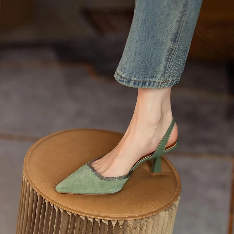 Spitz Sexy High Heels Frauen Neue Sandalen Sommer Schuhe 2023 Designer Party Schuhe Kleid Pumpen Slingback Hausschuhe Stilettos