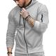 Per uomo Felpa con cappuccio Felpa con cappuccio a zip intera Felpa con cappuccio in pile Felpa con cappuccio tattica Felpa con cappuccio foderata in pile Nero Verde militare Blu marino Grigio Con
