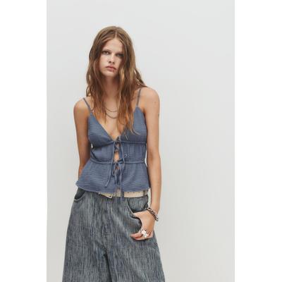 Crepe Strappy Top With Bows