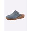Clog CASUAL LOOKS, Damen, Gr. 37, blau (taubenblau), Glattleder, Schuhe