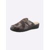 Clog BELVIDA, Damen, Gr. 37, schwarz (schwarz, bedruckt), Veloursleder, Basic, Schuhe Clog Hausschuh Pantoffeln