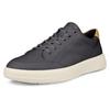 Sneaker ECCO "ECCO Move M", Herren, Gr. 40, gelb (dunkelgrau, camelfarben), Leder, sportlich, Schuhe, Halbschuh, Freizeitschuh, Schnürschuh mit softem Schaftrand