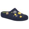 Hausschuh JOSEF SEIBEL "Cara 02", Damen, Gr. 41, bunt (blau multi), Filz, Basic, Schuhe, Pantoffel, Slipper mit bunter Verzierung