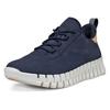 Slip-On Sneaker ECCO "GRUUV W", Damen, Gr. 39, blau (marine, beige), Leder, sportlich, Schuhe, Freizeitschuh, Halbschuh, Slipper mit ergonomischer Fluidform Sohle