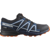 Outdoorschuh SALOMON "SPEEDCROSS WP J", Gr. 36, schwarz navy, dunkelblau, rot orange, Textil, Synthetik, sportlich, Schuhe, wasserdicht