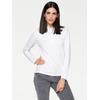Poloshirt "Poloshirt", Damen, Gr. 50, weiß, 95% Baumwolle, 5% Elasthan, B.C. BEST CONNECTIONS BY HEINE, unifarben, Langarm, Shirts