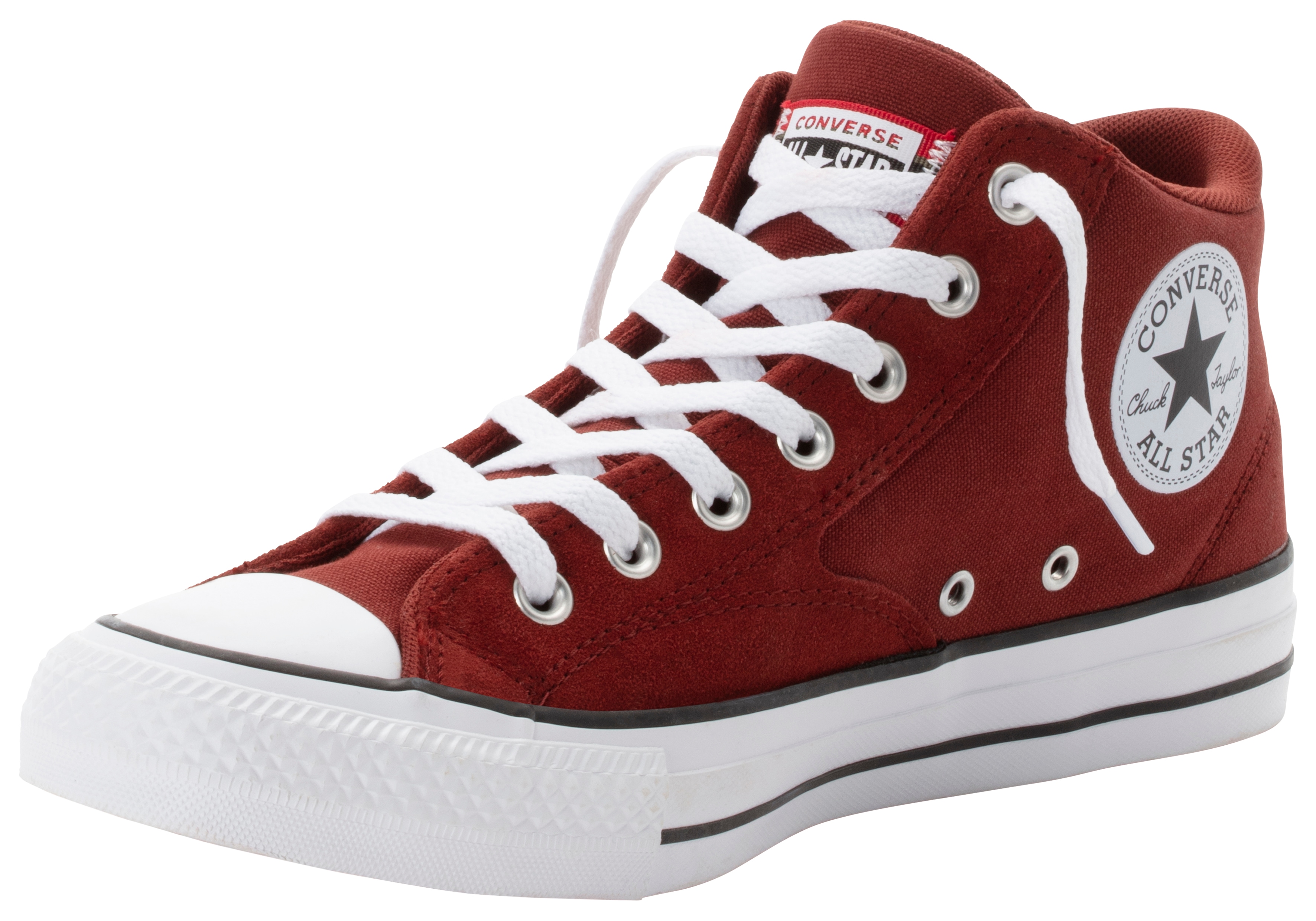 Sneaker CONVERSE "CHUCK TAYLOR ALL STAR MALDEN STREET", Herren, Gr. 46, weiß (rottin apple, weiß, schwarz), Textil, Schuhe Sneaker