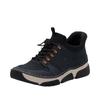 Slip-On Sneaker RIEKER "Ready2GO", Damen, Gr. 36, schwarz (nachtblau, schwarz), Nubuklederimitat, Textil, sportlich, Schuhe, Freizeitsneaker, Halbschuh, Schlupfschuh mit Schnellverschluss