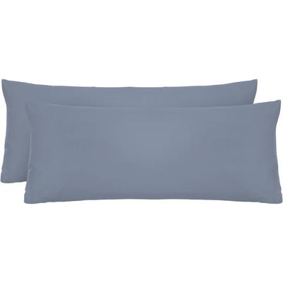 Kissenbezug BIBERNA "Michi Feinjersey mit Reißverschluss", blau (aquablau), B:40cm L:60cm, Feinjersey, Obermaterial: 100% Baumwolle, Kissenbezüge, verschiedene Größen, Feinjersey Kissenhülle aus 100% Baumwolle Image