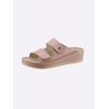 Pantolette MUBB, Damen, Gr. 40, beige (puder), Glattleder, sportlich, Schuhe
