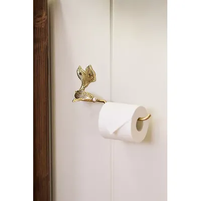 Koi Fish Mixed Metal Toilet Roll Holder