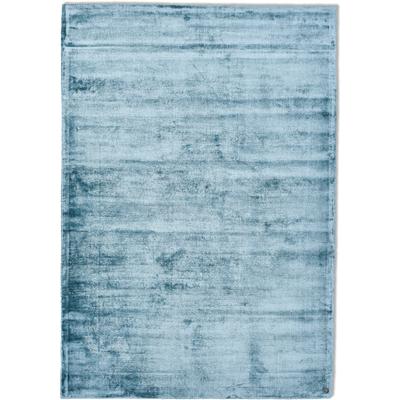 Teppich TOM TAILOR HOME "Shine uni" Gr. 3, blau (aquablau), B:140cm H:8mm L:200cm, Viskose, Teppiche, Handweb Teppich, 100% Viskose, handgewebt, mit elegantem Schimmer Image