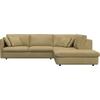 Ecksofa FLEXLUX "Lovane, elegant und zeitlos, bequem, L-Form", gelb (mustard gelb), B:295cm H:84cm T:272cm, 62% Polyester/14% Cotton/7% Linen, Sofas, Weich & anschmiegsam, große Sitztiefe auf Kaltschaum, Dekokissen inkl.