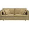 2,5-Sitzer FLEXLUX "Lovane", gelb (mustard gelb), B:187cm H:84cm T:117cm, 62% Polyester/14% Cotton/7% Linen, Sofas, Weich & anschmiegsam, große Sitztiefe auf Kaltschaum, Dekokissen inkl.