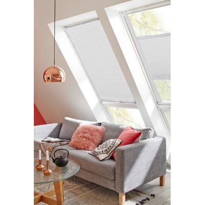 Dachfensterplissee SUNLINES "StartUp Style Honeycomb TL", weiß (weiß, weiß), B:49,3cm H:99,5cm, Obermaterial: 100% Polyester, Plissees, mit Führungsschienen Image