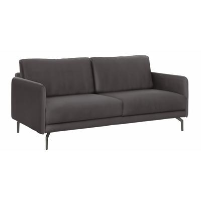 2-Sitzer "CR.450, Designsofa, Loungesofa", braun (graubraun 534, 49), B:150cm H:85cm T:95cm, NaturLEDER OSKAR (echtes Rindsleder), Chenille COCO (72% Polyester 15% Baumwolle 13% Polyacryl), CREATION BY ROLF BENZ, Sofas, Armlehne sehr schmal,... Image