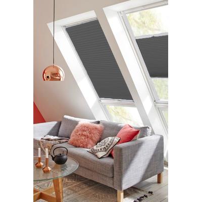 Dachfensterplissee SUNLINES "StartUp Style Honeycomb TL", grau (anthrazit, weiß), B:97,3cm H:141,7cm, Obermaterial: 100% Polyester, Plissees, mit Führungsschienen Image