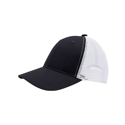 Mega Cap 6901MY Youth Poly Cotton Trucker in Black/White size ONE | Cotton/Polyester Blend