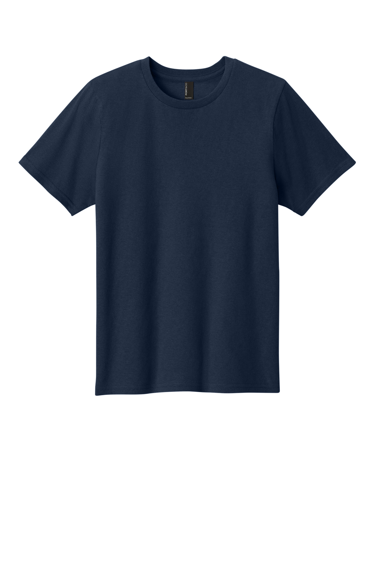 Port & Company PC43Y Co Youth Easy Cotton Top in True Navy Blue size Large | Cotton/Polyester Blend