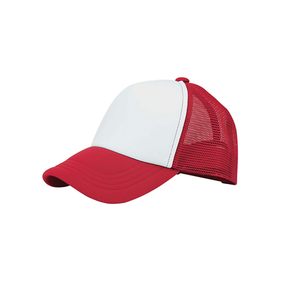 Mega Cap 6801Y Youth Trucker Summer Mesh in White/Red size ONE | Polyester